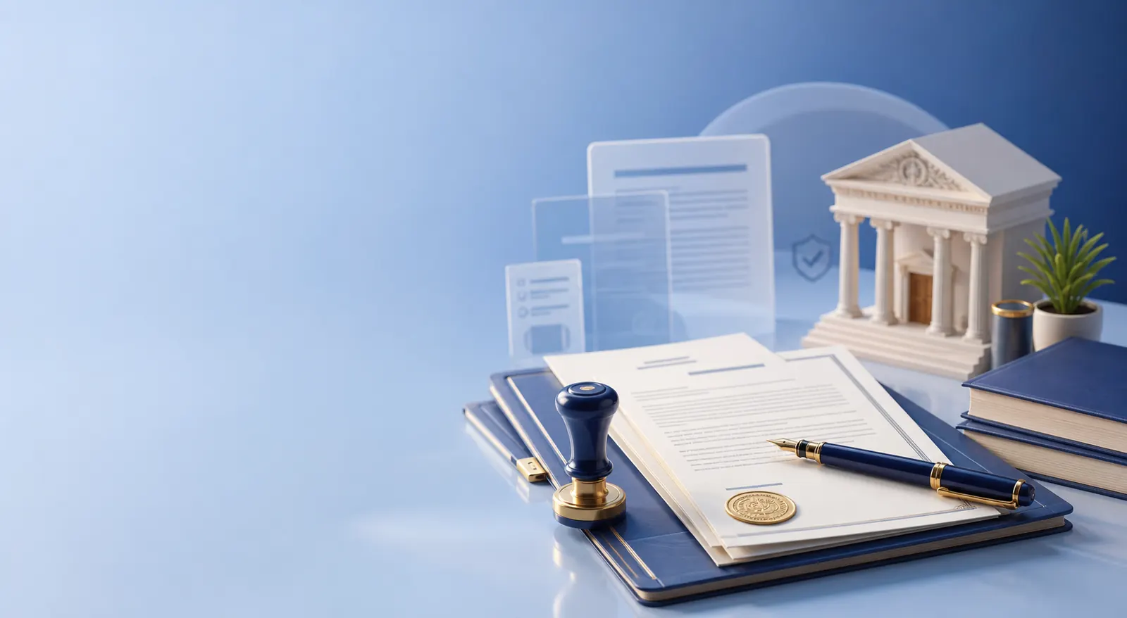Legal documents prepared for drafting and registration